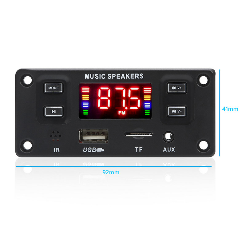 Placă de decodor stereo 2 *60W MP3/WAV/WMA/APE/FLAC Placă de decodor pentru radio auto Suport USB TF Radio FM DC8V-24V Difuzor auto MP3 Player