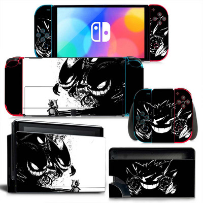 Anime spēles Switch Oled Skin uzlīmes uzlīmes vāciņš Switch Oled konsolei Dock Joy Con Wrap Full Wrap Skin NS OLED Viny