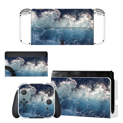 Zaštitna navlaka za cijelo tijelo Naljepnica za kožu kompatibilna s Nintendo Switchom Oled Dekor kontrolera igraće konzole 1 set zvjezdanih šarenih naljepnica