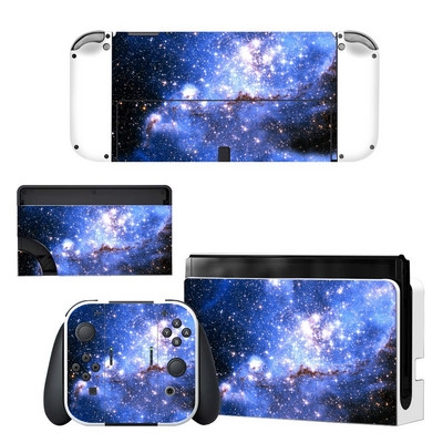 Zaštitna navlaka za cijelo tijelo Naljepnica za kožu kompatibilna s Nintendo Switchom Oled Dekor kontrolera igraće konzole 1 set zvjezdanih šarenih naljepnica