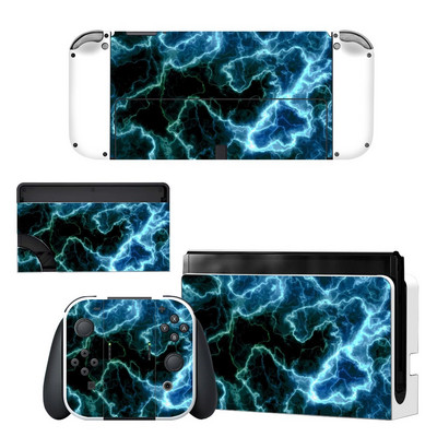 Zaštitna navlaka za cijelo tijelo Naljepnica za kožu kompatibilna s Nintendo Switchom Oled Dekor kontrolera igraće konzole 1 set zvjezdanih šarenih naljepnica