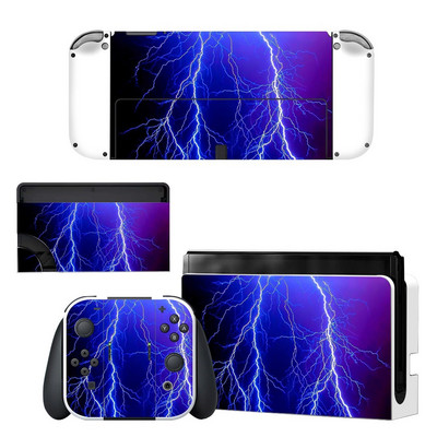 Zaštitna navlaka za cijelo tijelo Naljepnica za kožu kompatibilna s Nintendo Switchom Oled Dekor kontrolera igraće konzole 1 set zvjezdanih šarenih naljepnica