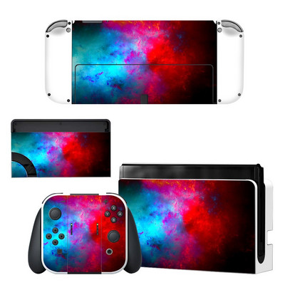 Zaštitna navlaka za cijelo tijelo Naljepnica za kožu kompatibilna s Nintendo Switchom Oled Dekor kontrolera igraće konzole 1 set zvjezdanih šarenih naljepnica