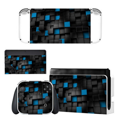 Zaštitna navlaka za cijelo tijelo Naljepnica za kožu kompatibilna s Nintendo Switchom Oled Dekor kontrolera igraće konzole 1 set zvjezdanih šarenih naljepnica