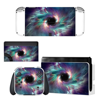 Zaštitna navlaka za cijelo tijelo Naljepnica za kožu kompatibilna s Nintendo Switchom Oled Dekor kontrolera igraće konzole 1 set zvjezdanih šarenih naljepnica