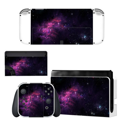 Zaštitna navlaka za cijelo tijelo Naljepnica za kožu kompatibilna s Nintendo Switchom Oled Dekor kontrolera igraće konzole 1 set zvjezdanih šarenih naljepnica