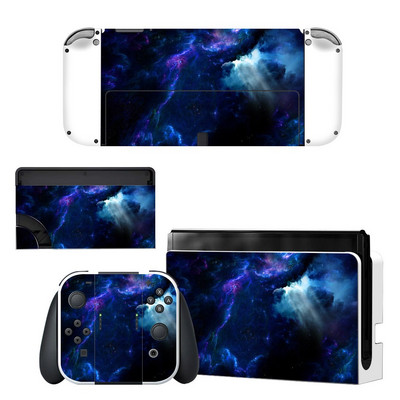 Zaštitna navlaka za cijelo tijelo Naljepnica za kožu kompatibilna s Nintendo Switchom Oled Dekor kontrolera igraće konzole 1 set zvjezdanih šarenih naljepnica