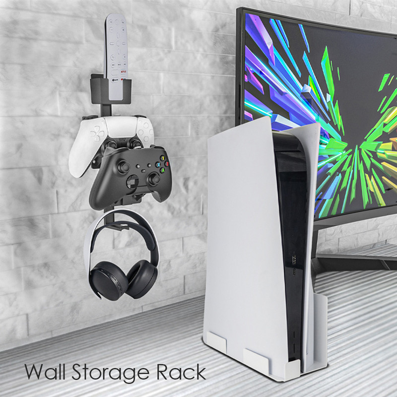 Univerzális játékvezérlő fali tartó játékvezérlő fali akasztó tartó vezérlőpolc PS5 PS4 Xbox Switch fejhallgatóhoz