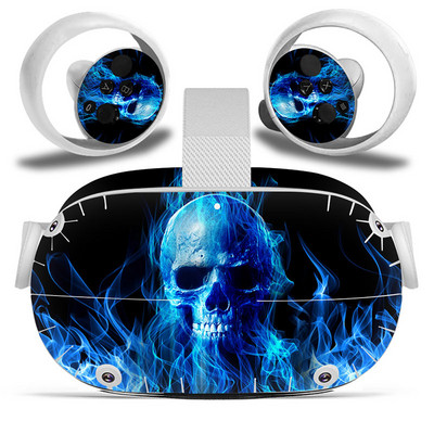 Dizajn lubanje za Oculus Quest 2 VR naljepnica Naljepnice za slušalice virtualne stvarnosti Zaštitna PVC koža za Oculus Quest 2 VR naljepnica na koži