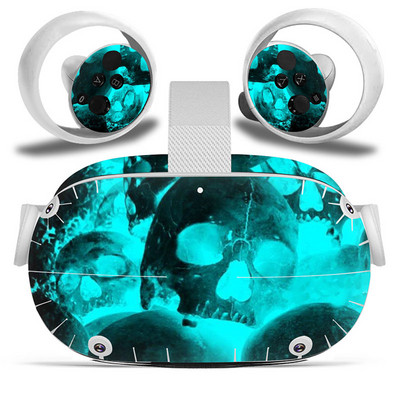 Dizajn lubanje za Oculus Quest 2 VR naljepnica Naljepnice za slušalice virtualne stvarnosti Zaštitna PVC koža za Oculus Quest 2 VR naljepnica na koži