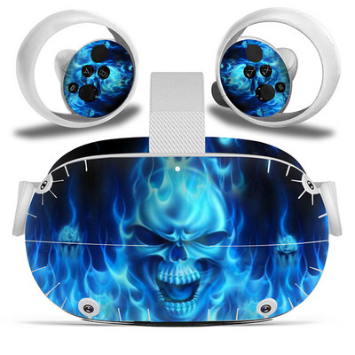 Dizajn lubanje za Oculus Quest 2 VR naljepnica Naljepnice za slušalice virtualne stvarnosti Zaštitna PVC koža za Oculus Quest 2 VR naljepnica na koži