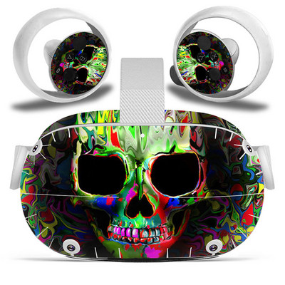 Dizajn lubanje za Oculus Quest 2 VR naljepnica Naljepnice za slušalice virtualne stvarnosti Zaštitna PVC koža za Oculus Quest 2 VR naljepnica na koži