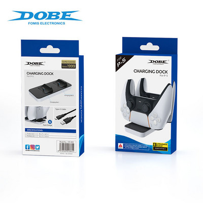 DOBE Bežična stanica za punjenje za PS5 konzolu Gamepad Controller PS5 Gamepad punjač Dual Handle Charger Base Dodatak za igranje
