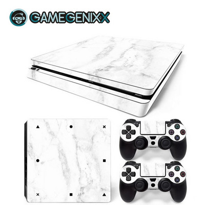 GAMEGENIXX Skin Sticker Geometry Design Zaštitna folija od vinila za PS4 Slim konzolu i 2 kontrolera