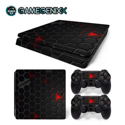GAMEGENIXX Skin Sticker Geometry Design Zaštitna folija od vinila za PS4 Slim konzolu i 2 kontrolera