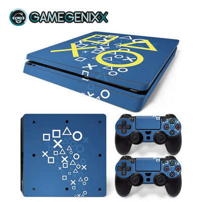 GAMEGENIXX Skin Sticker Geometry Design Zaštitna folija od vinila za PS4 Slim konzolu i 2 kontrolera