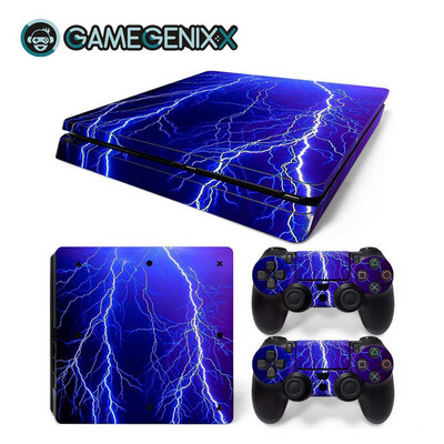 GAMEGENIXX Skin Sticker Geometry Design Zaštitna folija od vinila za PS4 Slim konzolu i 2 kontrolera