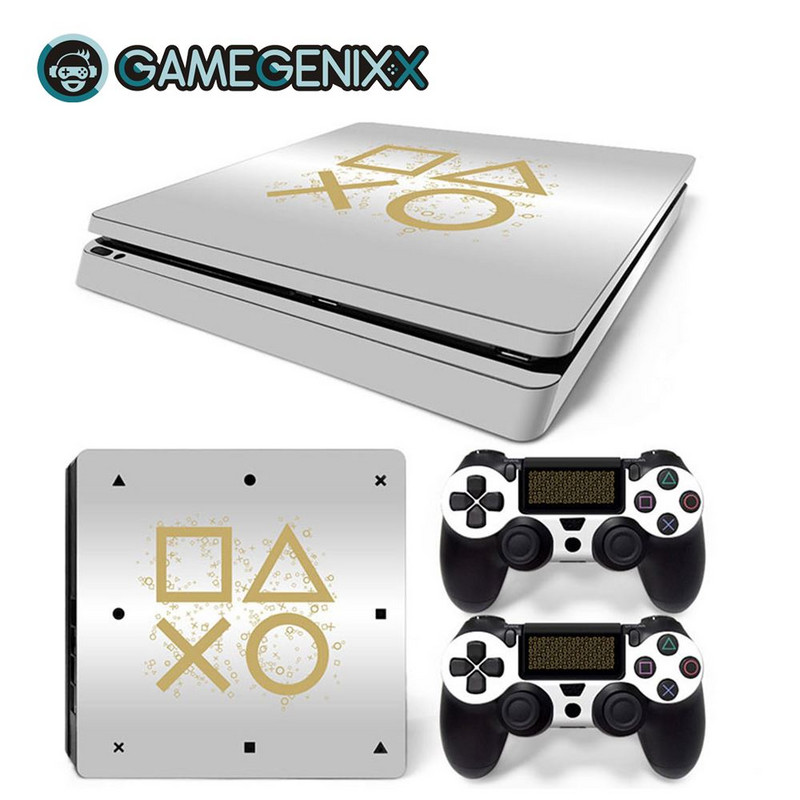 GAMEGENIXX Skin Sticker Geometry Design Zaštitna folija od vinila za PS4 Slim konzolu i 2 kontrolera