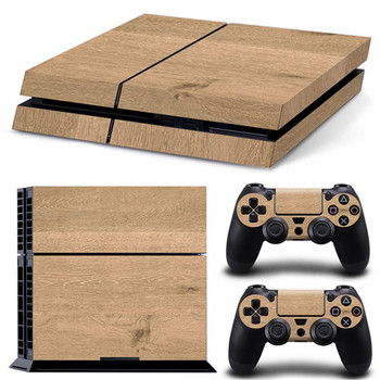 ЗА ps4 decal New Arrival wood designs PS4 Skin Sticker For PS4 Console Controller PS4 Stickers Decal