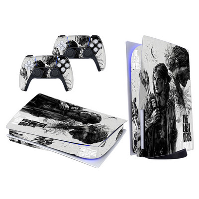 Най-нов дизайн PS5 Disk Edition Skin Sticker Decal Cover за Sony PlayStation 5 Disc Console и 2 контролера Skin Sticker Винил