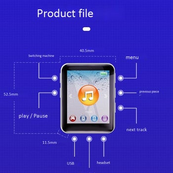 1,8-инчов MP3 плейър с бутон Музикален плейър 4GB преносим Mp3 плейър с високоговорители Високо качество на звука без загуба