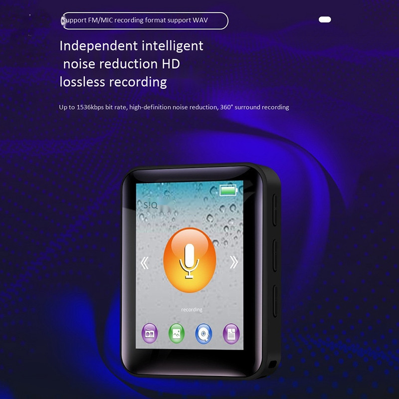 1,8 hüvelykes MP3 lejátszó gombos zenelejátszó 4 GB hordozható MP3 lejátszó hangszórókkal High Fidelity veszteségmentes hangminőség