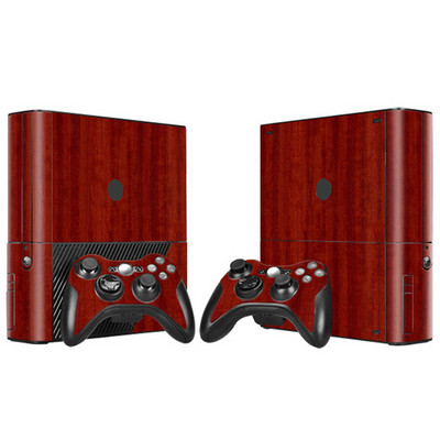 Musta värvi nahakleebis Microsoft Xbox 360 E ja 2 kontrolleri jaoks