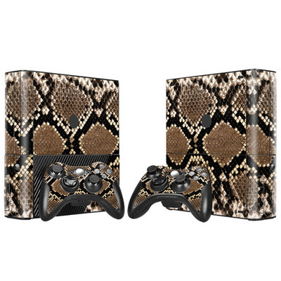 Musta värvi nahakleebis Microsoft Xbox 360 E ja 2 kontrolleri jaoks