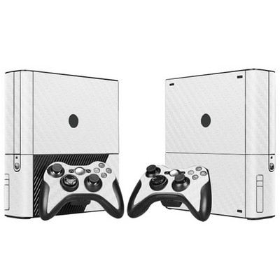 Musta värvi nahakleebis Microsoft Xbox 360 E ja 2 kontrolleri jaoks