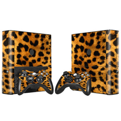 Musta värvi nahakleebis Microsoft Xbox 360 E ja 2 kontrolleri jaoks