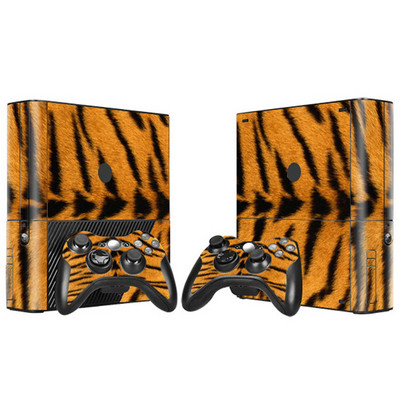 Musta värvi nahakleebis Microsoft Xbox 360 E ja 2 kontrolleri jaoks