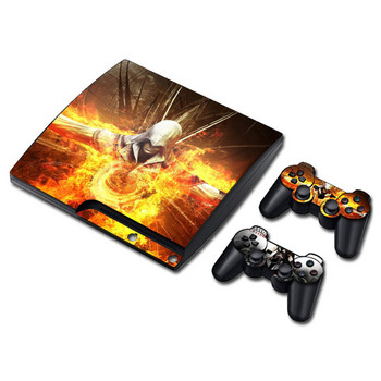 Vinyl Skin Sticker Protector για PS3 Slim και 2 χειριστήρια Wrap