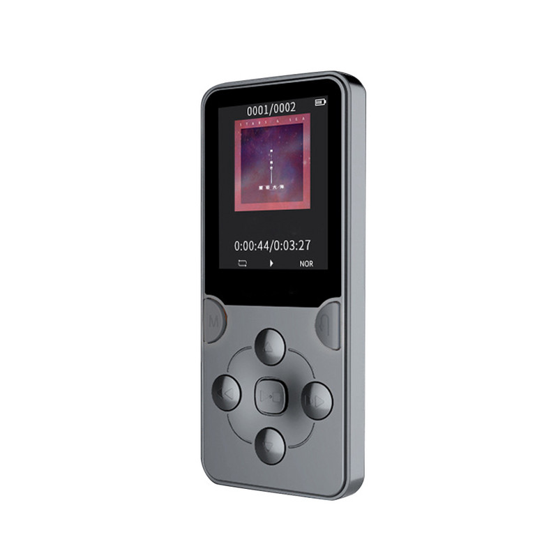 1,8-tolline muusika MP4-mängija salvestuskell E-raamat TFT värvilise ekraaniga MP4-mängija kõlariga stereomuusikamängija välispordi jaoks