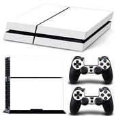 fehér színű új dizájn vezérlő vinyl bőr matrica ps4-hez matrica Skin Cover PS4 konzolhoz + 2db Controller Protection Skins