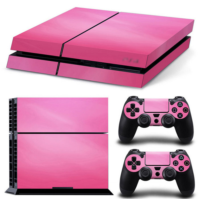 fehér színű új dizájn vezérlő vinyl bőr matrica ps4-hez matrica Skin Cover PS4 konzolhoz + 2db Controller Protection Skins