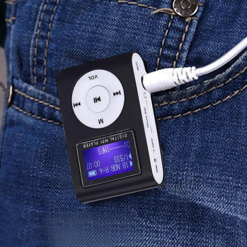 Mini Mp3 glazbeni uređaj Prijenosni MP3 uređaj s metalnom kopčom s podrškom za LCD zaslon 32GB MicroSD TF utor za karticu Digitalni MP3 uređaj za reprodukciju glazbe