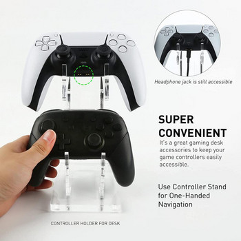 Акрилна стойка за геймпад за PS5/PS4/Xbox One/S/X Series Игрова конзола Контролер Стойка Дръжка за игри Дисплей Кука Аксесоари