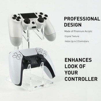 Акрилна стойка за геймпад за PS5/PS4/Xbox One/S/X Series Игрова конзола Контролер Стойка Дръжка за игри Дисплей Кука Аксесоари