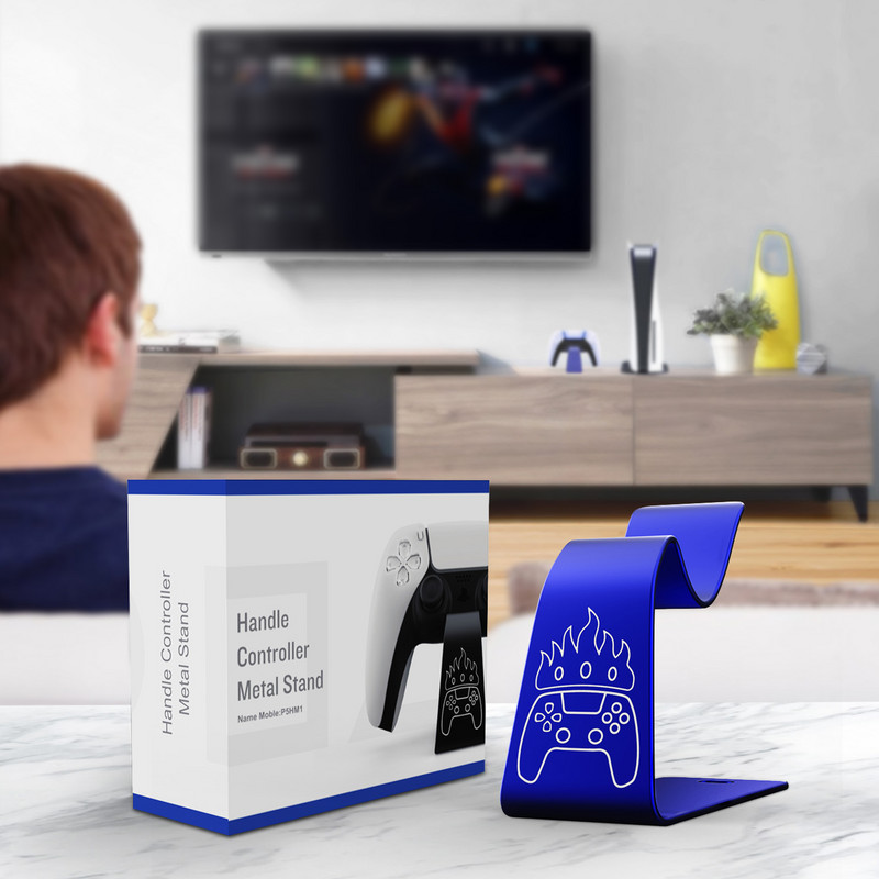 Aluminijski metalni držač kontrolera za igre Univerzalni stalak za zaslon gamepada za PS5 za DualSense kontroler s gumenim jastučićima