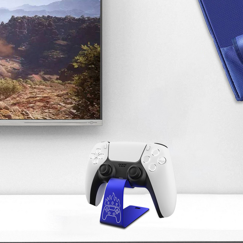 Aluminijski metalni držač kontrolera za igre Univerzalni stalak za zaslon gamepada za PS5 za DualSense kontroler s gumenim jastučićima