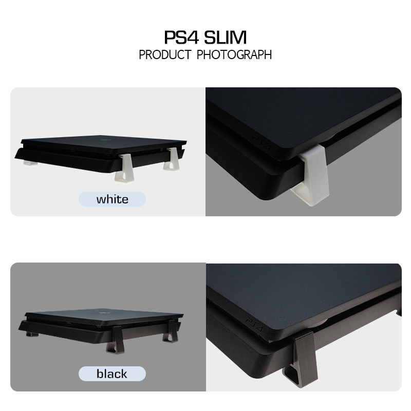 Data Frog 4Pcs Horizontalni držač Heighten Nosač za PS4 igraće konzole Noge za hlađenje za PlayStation4 Slim Pro Dodaci za igre