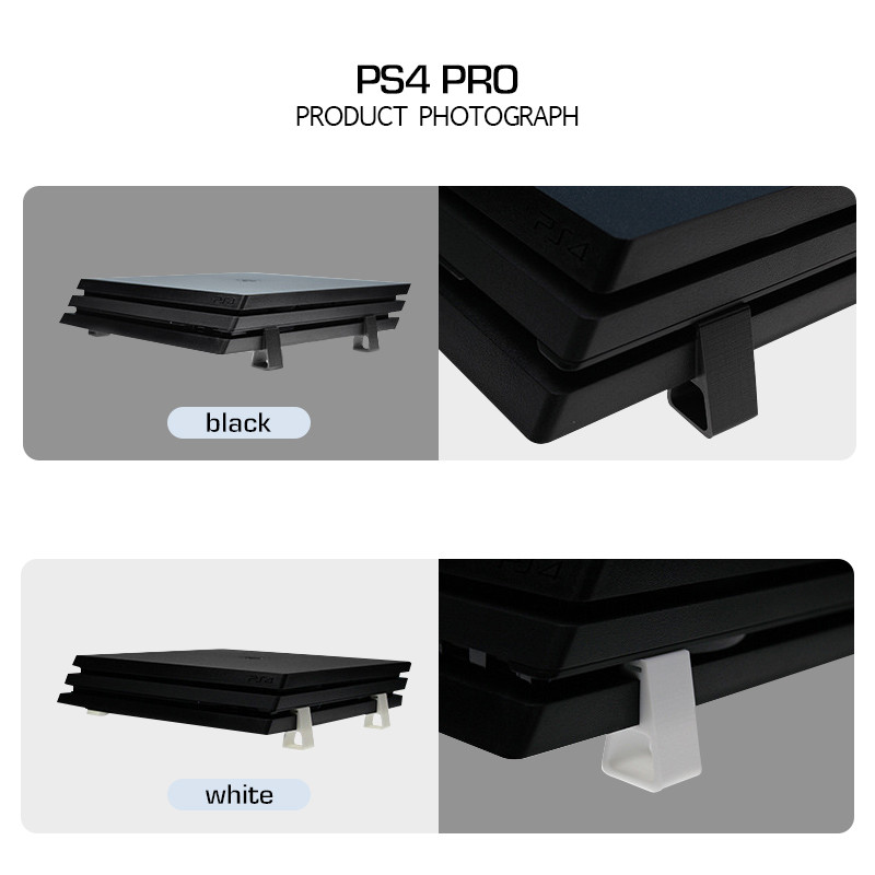 Data Frog 4Pcs Horizontalni držač Heighten Nosač za PS4 igraće konzole Noge za hlađenje za PlayStation4 Slim Pro Dodaci za igre