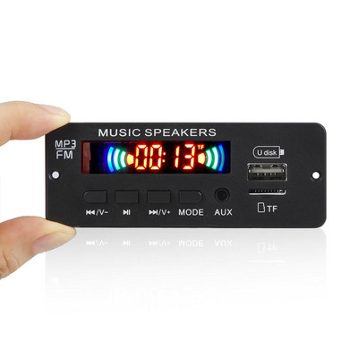 12V-os erősítő 2x3w Bluetooth-kompatibilis Mp3 dekóder kártya színes képernyő hívásrögzítés Jx-808bt távirányítóval, akkumulátor nélkül
