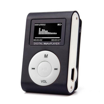 Мини MP3 плейър USB клип Музикални плейъри Поддръжка на LCD екран 32GB Micro SD TF карта Спортен музикален плейър Моден Walkman