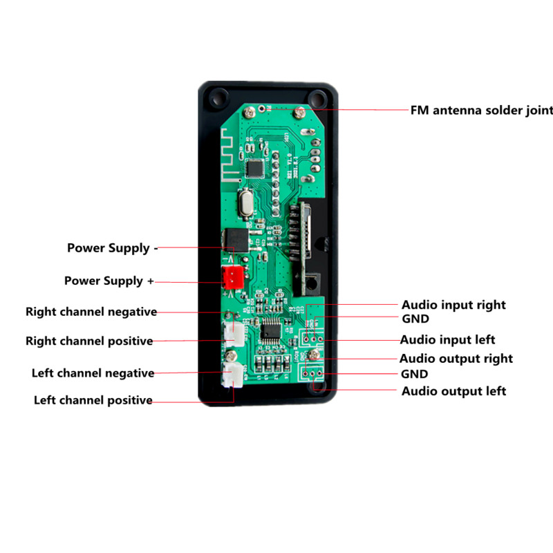 Placa amplificadora 50W ploča dekodera uređaja 5V-18V Bluetooth kompatibilan 5.0 auto FM radio modul TF USB AUX WMA uređaj za dekodiranje