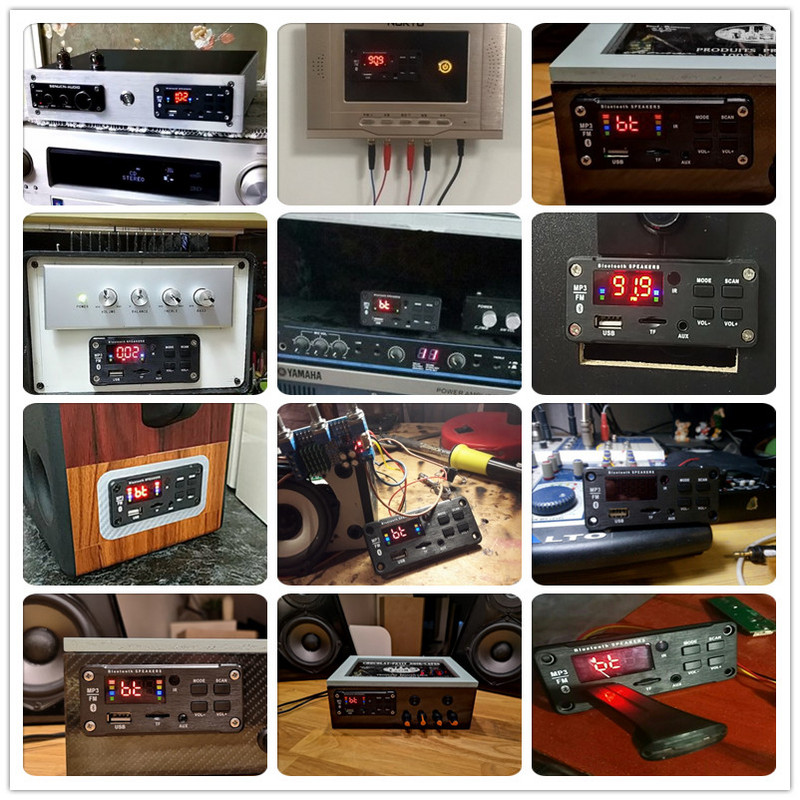 Placa amplificadora 50W ploča dekodera uređaja 5V-18V Bluetooth kompatibilan 5.0 auto FM radio modul TF USB AUX WMA uređaj za dekodiranje