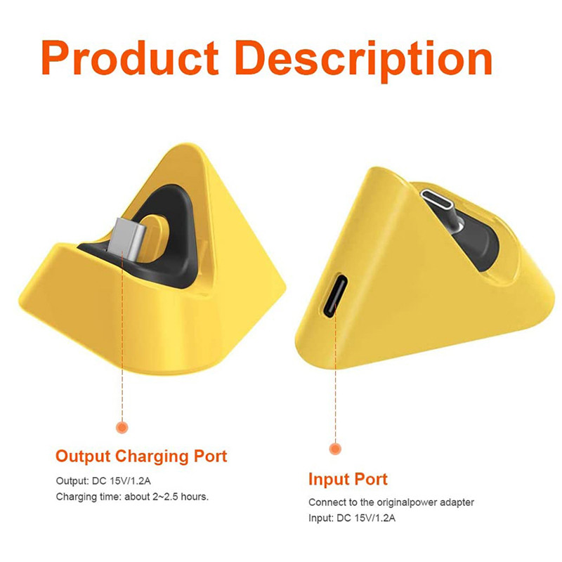 Stație de andocare de încărcare Switch Lite pentru Nintendo Switch Lite Port de tip C Mini încărcător triunghiular Suport portabil de călătorie de andocare