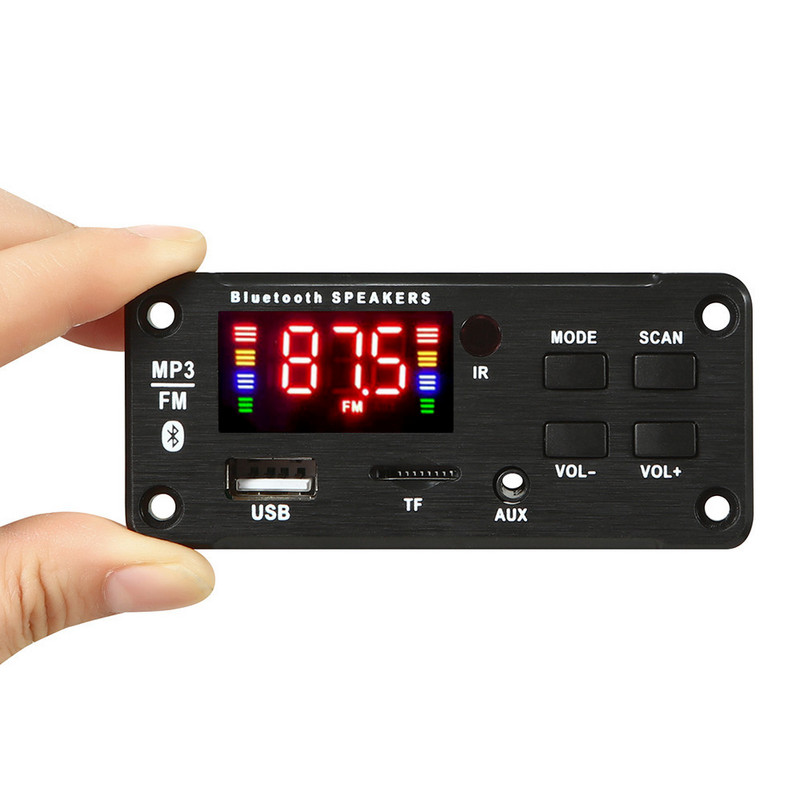 DC 7-24V 80W võimendi MP3 dekoodri tahvel helitugevuse reguleerimine Bluetooth 5.0 2*40W MP3 WMA WAV mängija USB moodul FM AUX raadio salvestamine