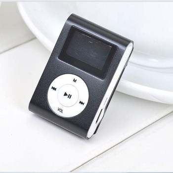 Fashion Mini Clip Music Player 3,5mm Stereo Jack Waterproof Sport MetalMP3 Support Κάρτα Micro SD TF Card with screen MP