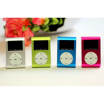 Fashion Mini Clip Music Player 3,5mm Stereo Jack Waterproof Sport MetalMP3 Support Κάρτα Micro SD TF Card with screen MP